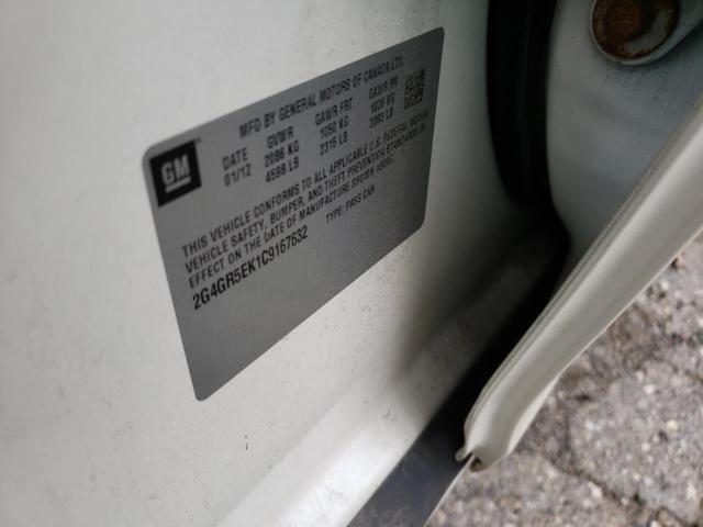 2G4GR5EK1C9167632 - 2012 BUICK REGAL 奶油色 照片 12