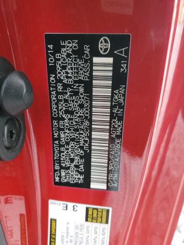 JTKJF5C78FJ003071 - 2015 TOYOTA SCION TC 红色 照片 12