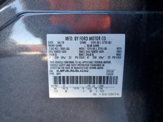 2LMPJ8LR6JBL42282 - 2018 LINCOLN MKX RESERVE Սև լուսանկար 14