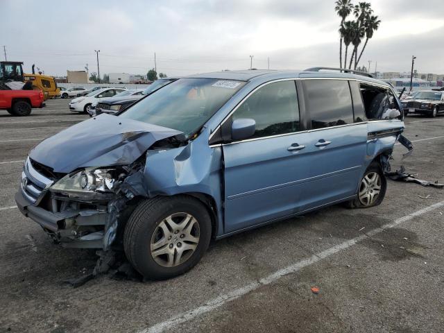 5FNRL38707B125836 - 2007 HONDA ODYSSEY EXL BLUE photo 1