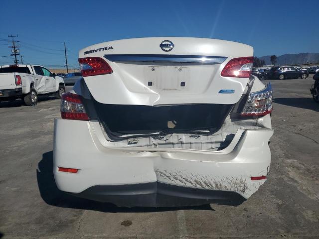 3N1AB7AP6EY310852 - 2014 NISSAN SENTRA S WHITE photo 6