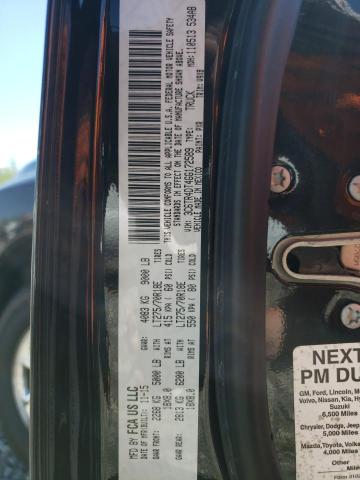 3C6TR4DT4GG172589 - 2016 RAM 2500 SLT შავი ფოტო 12