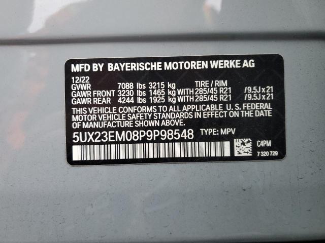 5UX23EM08P9P98548 - 2023 BMW X7 XDRIVE40I GRAY photo 13