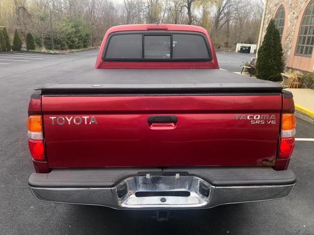 5TEHN72N24Z312705 - 2004 TOYOTA TACOMA DOUBLE CAB RED photo 6