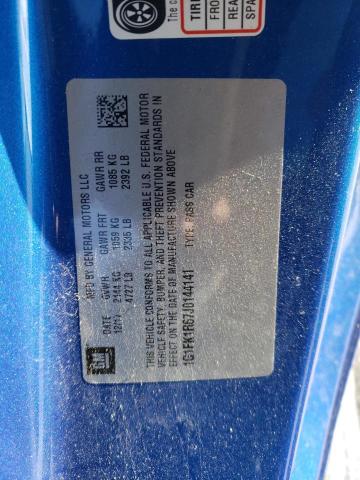 1G1FK1R67J0144141 - 2018 CHEVROLET CAMARO ZL1 蓝色 照片 13