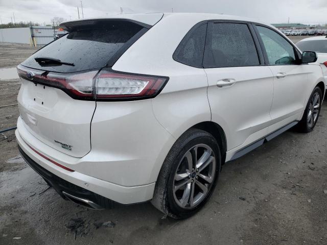 2FMTK3AP4FBB30483 - 2015 FORD EDGE SPORT WHITE photo 3