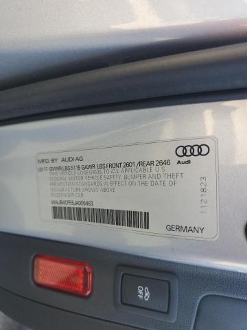 WAUB4CF55JA005463 - 2018 AUDI S5 PREMIUM PLUS SILVER photo 13
