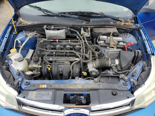 1FAHP3FN7AW268065 - 2010 FORD FOCUS SE BLUE photo 11