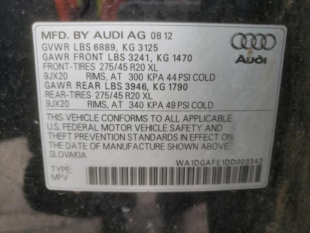 WA1DGAFE1DD003343 - 2013 AUDI Q7 PRESTIGE BLACK photo 14