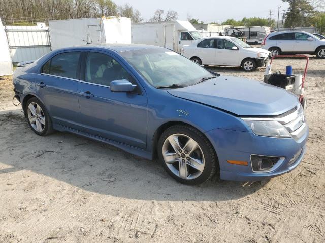 3FAHP0KC8AR414804 - 2010 FORD FUSION SPORT BLUE photo 4