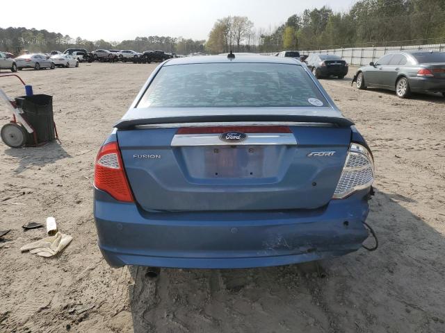 3FAHP0KC8AR414804 - 2010 FORD FUSION SPORT BLUE photo 6