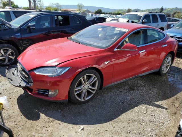 5YJSA1S15EFP37690 - 2014 TESLA MODEL S 红色 照片 1