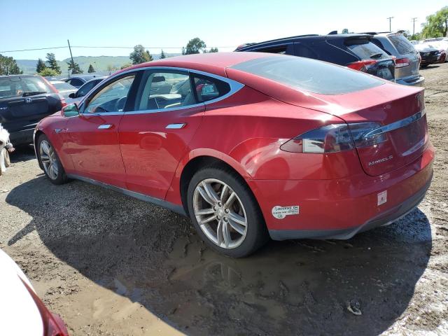 5YJSA1S15EFP37690 - 2014 TESLA MODEL S RED photo 2