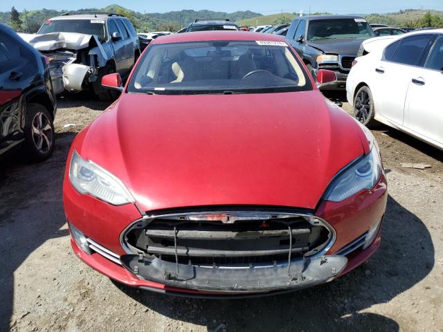 5YJSA1S15EFP37690 - 2014 TESLA MODEL S 红色 照片 5
