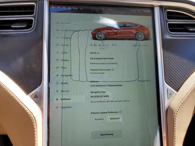 5YJSA1S15EFP37690 - 2014 TESLA MODEL S 红色 照片 9