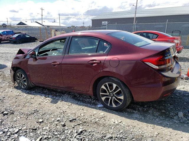 2HGFB2F50DH004703 - 2013 HONDA CIVIC LX BURGUNDY photo 2