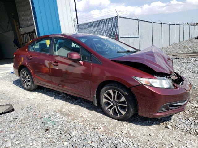 2HGFB2F50DH004703 - 2013 HONDA CIVIC LX BURGUNDY photo 4