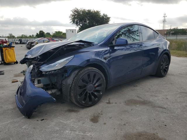 7SAYGDEF2PF583804 - 2023 TESLA MODEL Y BLUE photo 1