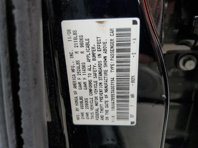 19UUA76557A007154 - 2007 ACURA TL TYPE S BLACK photo 12