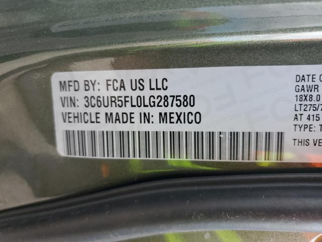 3C6UR5FL0LG287580 - 2020 RAM 2500 LARAMIE GREEN photo 14