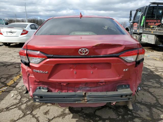 JTDEPRAE4LJ100424 - 2020 TOYOTA COROLLA LE RED photo 6