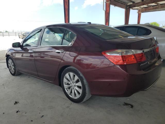 1HGCR2F80DA213673 - 2013 HONDA ACCORD EXL MAROON photo 2