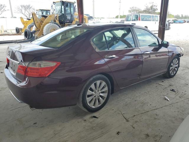 1HGCR2F80DA213673 - 2013 HONDA ACCORD EXL MAROON photo 3