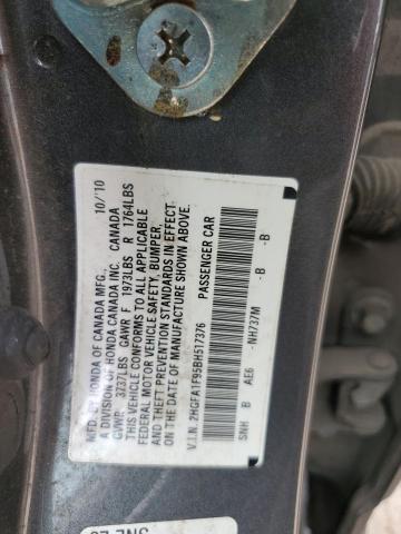 2HGFA1F95BH517376 - 2011 HONDA CIVIC EXL ნაცრისფერი ფოტო 13