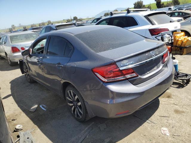 2HGFB2F99FH511928 - 2015 HONDA CIVIC EXL ნაცრისფერი ფოტო 2