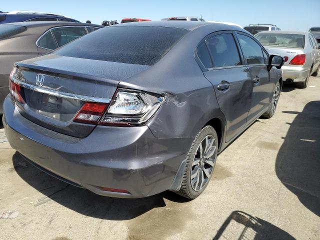 2HGFB2F99FH511928 - 2015 HONDA CIVIC EXL ნაცრისფერი ფოტო 3