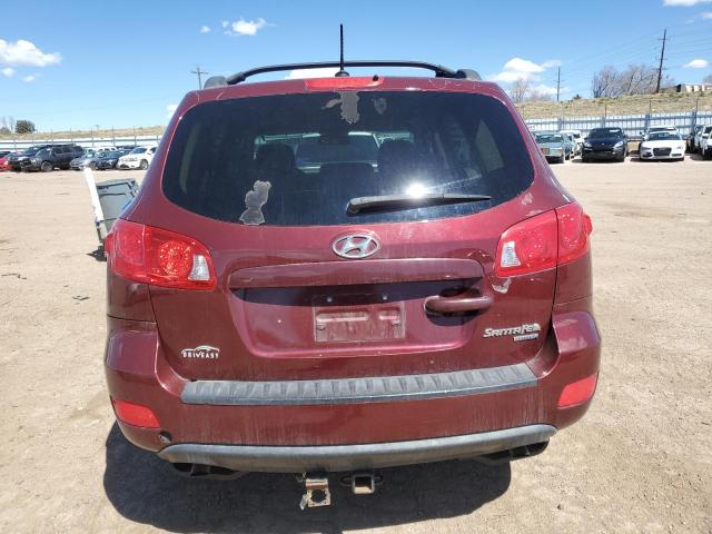 5NMSG73D18H177129 - 2008 HYUNDAI SANTA FE GLS BURGUNDY photo 6