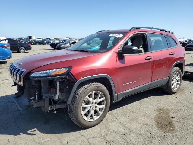 1C4PJMAB2FW775361 - 2015 JEEP CHEROKEE SPORT RED photo 1