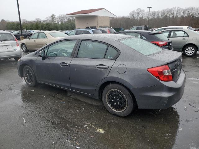 2HGFB2F55CH569351 - 2012 HONDA CIVIC LX GRAY photo 2