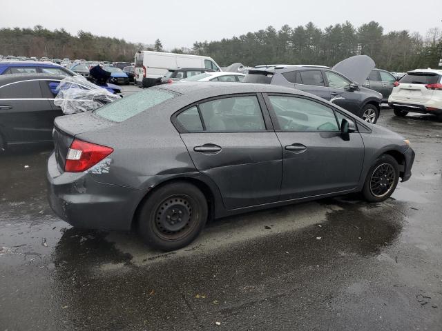 2HGFB2F55CH569351 - 2012 HONDA CIVIC LX GRAY photo 3