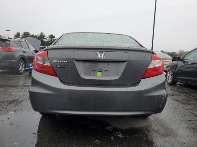 2HGFB2F55CH569351 - 2012 HONDA CIVIC LX GRAY photo 6