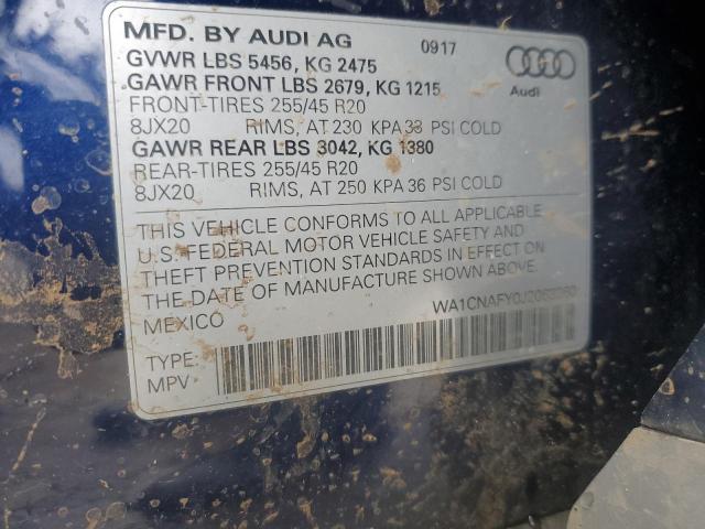 WA1CNAFY0J2063360 - 2018 AUDI Q5 PRESTIGE 蓝色 照片 12