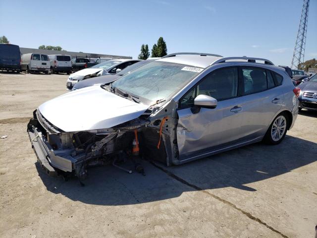 4S3GTAD60J3703687 - 2018 SUBARU IMPREZA PREMIUM PLUS SILVER photo 1