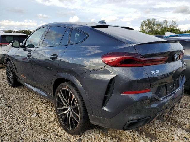 5UXCY6C07N9M12583 - 2022 BMW X6 XDRIVE40I GRAY photo 2