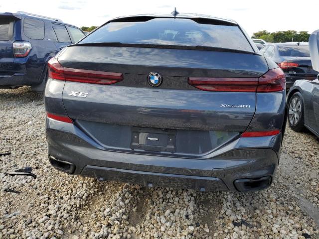 5UXCY6C07N9M12583 - 2022 BMW X6 XDRIVE40I GRAY photo 6