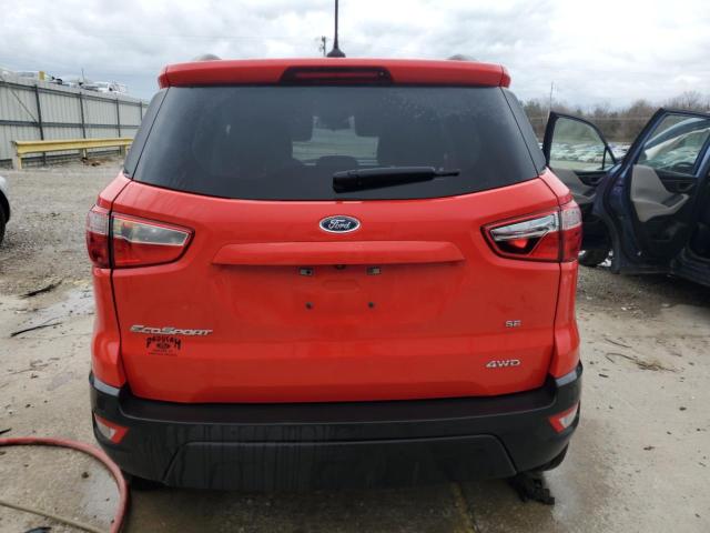 MAJ6S3GLXLC391835 - 2020 FORD ECOSPORT SE წითელი ფოტო 6