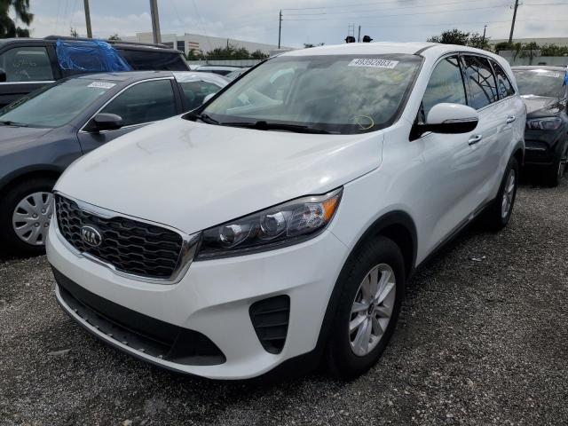 5XYPG4A33KG575264 - 2019 KIA SORENTO L WHITE photo 1