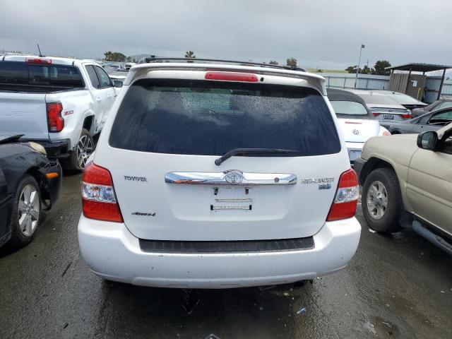 JTEEW21A560028338 - 2006 TOYOTA HIGHLANDER HYBRID WHITE photo 6