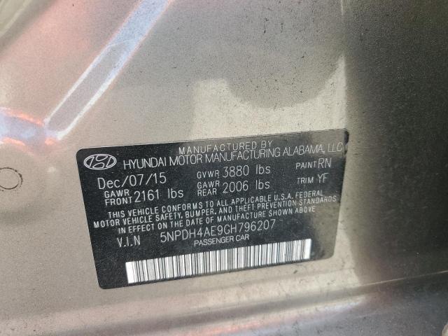 5NPDH4AE9GH796207 - 2016 HYUNDAI ELANTRA SE TAN photo 13