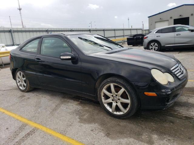 WDBRN47J02A336404 - 2002 MERCEDES-BENZ C 230K SPORT COUPE BLACK photo 4