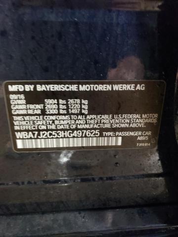 WBA7J2C53HG497625 - 2017 BMW 740 XE BLUE photo 13