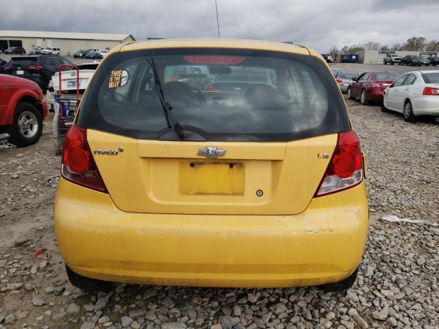 KL1TD66698B099277 - 2008 CHEVROLET AVEO BASE YELLOW photo 6