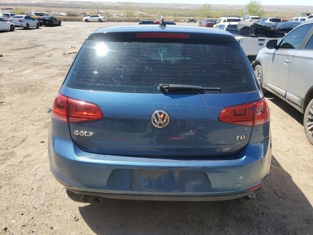 3VW2A7AU7FM104942 - 2015 VOLKSWAGEN GOLF TDI BLUE photo 6