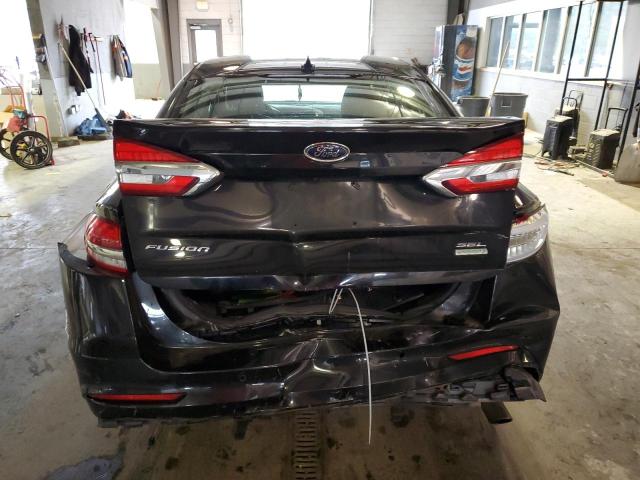 3FA6P0CDXKR253923 - 2019 FORD FUSION SEL BLACK photo 6