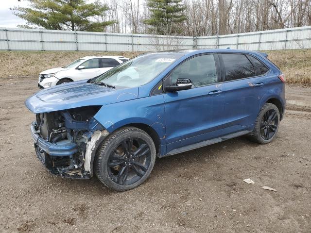 2FMPK4AP7KBC27386 - 2019 FORD EDGE ST BLUE photo 1