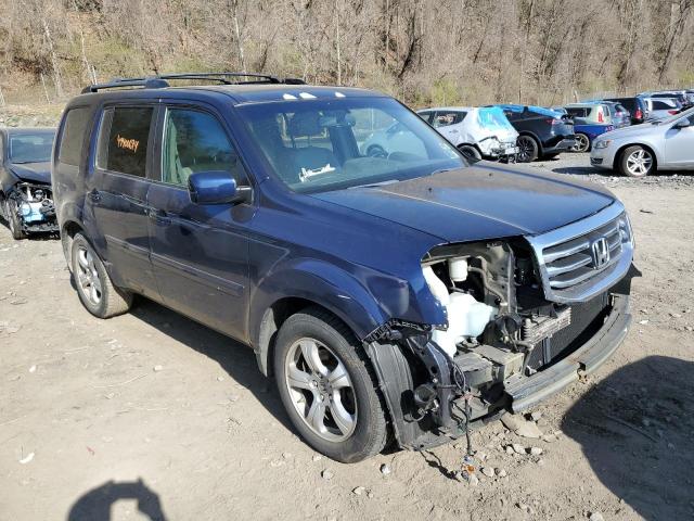 5FNYF4H77EB002458 - 2014 HONDA PILOT EXLN BLUE photo 4